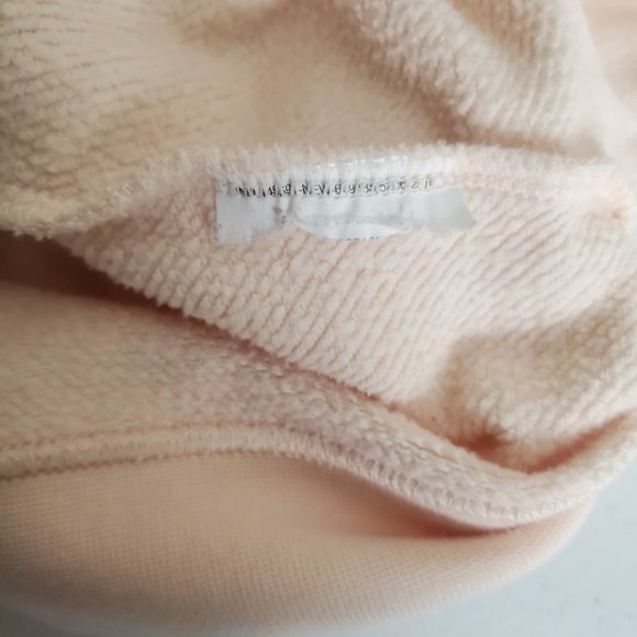 Nike Sweatshirt Hooded Cropped Metallic Logo Light Pink/peach Womens size L - Picture 8 of 10